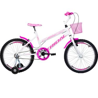 Imagem de Bicicleta Infantil Aro 20 Tridal Feminina com Roda Lateral (Branco)