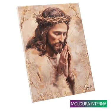 Imagem de Quadro Jesus Strati D'Arte - Quadrosdecorativos.com, Médio 64x48, Mold