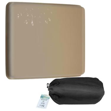 Imagem de Almofada de assento inflável, tapete de assento portátil autoinflável de espuma de memória para estádio de acampamento, almofada de assento portátil à prova d'água com bolsa de transporte, viagem de