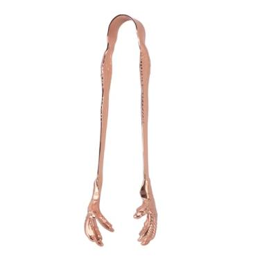 Imagem de MUNEFE CLAW ESTILO DE GELO, Aço inoxidável à mão Polida Eagle forma de gelo pinças de gelo, ferramentas de barão de barra (Copper Plating)
