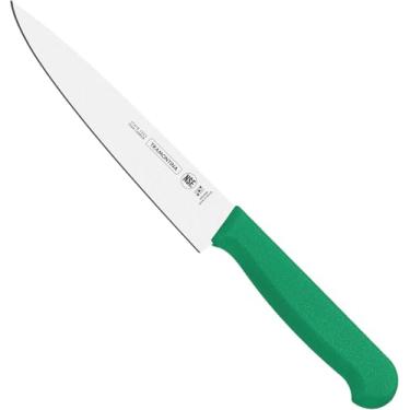 Imagem de Kit de Facas Para Carne 12 peças Tramontina Profisional Com Lâmina Em Aço Inox E Cabo De Polipropileno Verde Com Proteção Antimicrobiana 6"