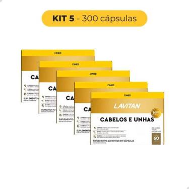 Imagem de Kit Lavitan Multivitamínico Cabelos e Unhas - 60 Comprimidos - 5 Unida