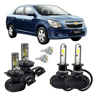 Imagem de Kit Ultra Led Farol Alto Baixo H4 E Milha Cobalt 2011 A 2016 - Autovex