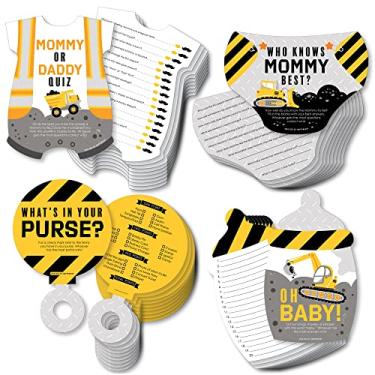 Imagem de Big Dot of Happiness Dig It - Construction Party Zone - 4 Baby Shower Games - 10 Cards Each - Gamerific Bundle