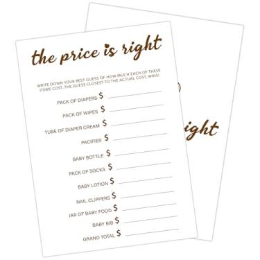 Imagem de ZEDEV 30 PCS Cute Bear The Price is Right Baby Shower Game for Boy Girl, Double-Sided Games Gender Neutral Gender Reveal Party Supplies & Decor-C12