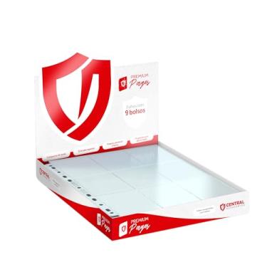 Imagem de 10 FOLHAS Plásticas para albuns - 9 bolsos (refil pacote com 10 folhas) Magic/Pokemon. Folhas Plásticas de fichário