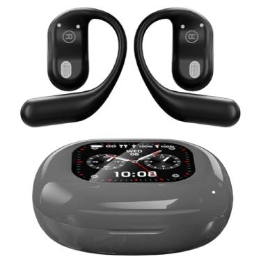 Imagem de Souroyea Fones de ouvido de tradução em tempo real, 144 idiomas, tradutor de IA com tela LCD, tradução instantânea bidirecional e gravação para aprendizado de línguas estrangeiras/viagens/negócios