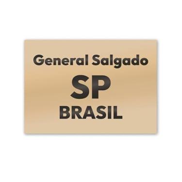 Imagem de Imã de Geladeira General Salgado São Paulo MDF 8cm x 5cm
