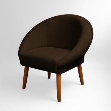 Imagem de Poltrona Cadeira Macia Para Escritório para Recepção de Clínica Moderna Pés Palito MOBLAN decor (Marrom)