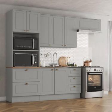 Imagem de Cozinha Compacta 271,5cm 4 peças 8 Portas 5 Gavetas Americana Henn, Ci