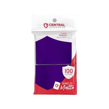 Imagem de Shield Matte Standard Cor Azul Marinho Fosco Sleeve com 100 Protetores de cartas cartinhas para TCG Magic, K-POP, Dorama e outrs Cardgames