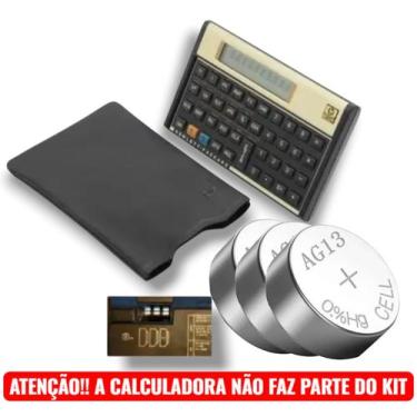 Imagem de kit com 3 baterias LR44 / L1154f para calculadora HP12C Modelo Antigo 
