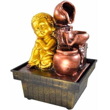 Imagem de Fonte De Água Cascata Buda 3 Quedas Decoração Resina Bivolt