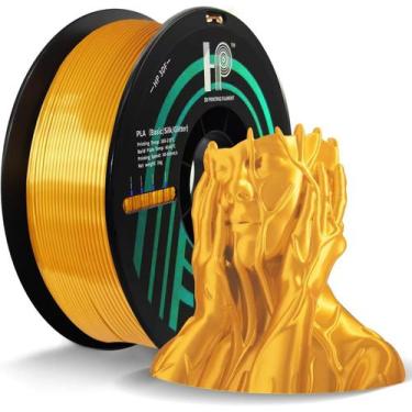 Imagem de Filamento de impressora 3D HP3DF PLA Silk Gold 1,75 mm 1 kg