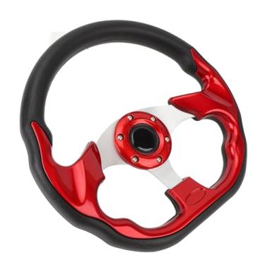 Imagem de Aramox 13NIN Racing Racing Wheel Sports Wheel Wheel Universal PU Aluminium Frame Aperte a Maioria Dos Veículos (Vermelho)