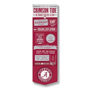 Imagem de YouTheFan Banner oficialmente licenciado pela NCAA Alabama Crimson Tide 15 x 48-10 placas - descrições bem-humoradas - frases divertidas para fãs de esportes, design original, decoração de parede de