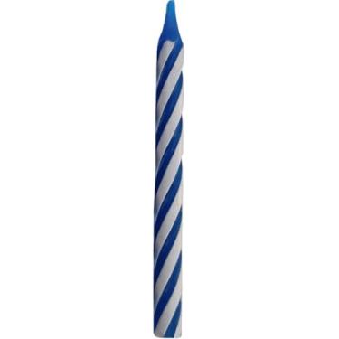 Imagem de Vela para Aniversário Espiral, Festcolor, Azul, 10 unidades