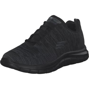 Imagem de Skechers Tênis masculino Oxford Track Front Runner com cadarço, Preto/preto, 11.5