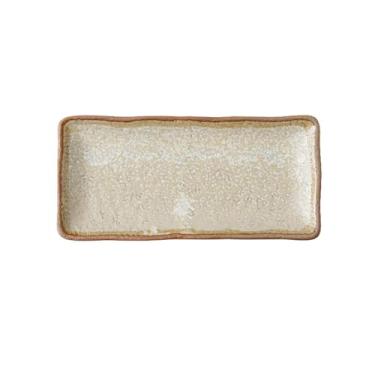 Imagem de Prato de sushi quadrado de cerâmica cor sob o esmalte japonês personalidade simples - Huanghua