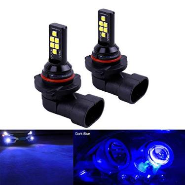 Imagem de SOCAL-LED LIGHTING 2 lâmpadas LED de neblina HB4 9006 para Powersports Advanced 3030 SMD lâmpada DRL de corrida diurna colorida brilhante, azul escuro