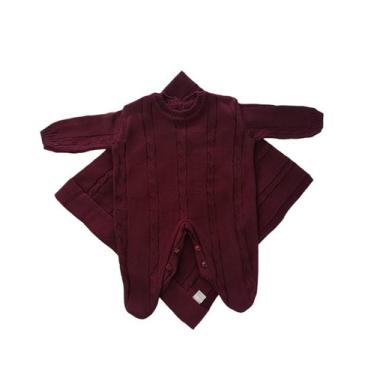 Imagem de Saída de Maternidade Trança Bordô - Kowak baby, Bordô