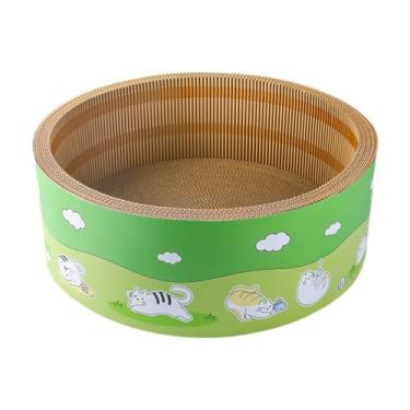 Imagem de Dualoai Arranhador de gato de papelão, cama arranhadora para gatos, almofada arranhadora ondulada, placa para gatos, para gatinhos, M