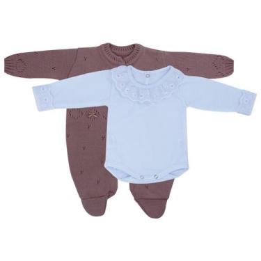 Imagem de Kit Macacão Links Rosê e Body Com Gola e Punho de Renda - Kowak, RN, R
