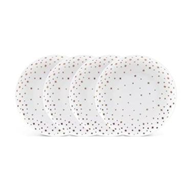 Imagem de Mikasa Conjunto de 4 pratos de jantar Millie Gold Metálico, 25 cm