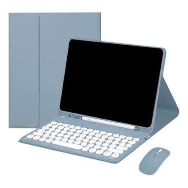 Imagem de Kit Capa para Samsung S6 Lite 10.4 Polegadas: Capa para Tablet + Teclado Redondo + Mouse