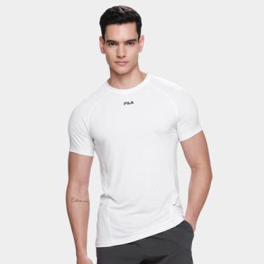 Imagem de Camiseta Fila Bio III Masculina, Branco, Preto, GG