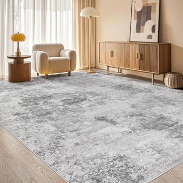 Imagem de Tortania Tapete lavável 15 x 23 cm para sala de estar: tapetes finos macios e abstratos modernos - Tapete interno antiderrapante para quarto, sala de jantar, escritório, berçário, decoração de chão de