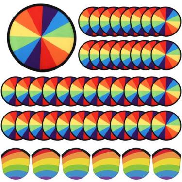 Imagem de Ventiladores de disco voador dobráveis Gejoy, pacote com 25 cm Rainbow