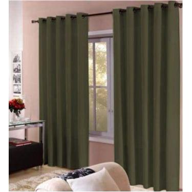 Imagem de Kit 3 Cortinas Barcelona 300x250m - Cores - Admirare, Avelã
