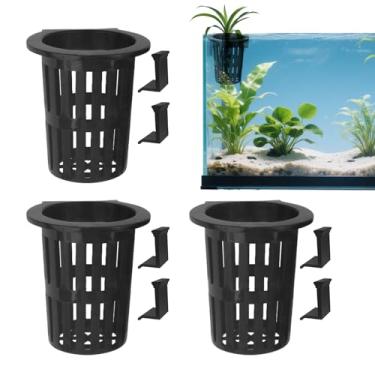 Imagem de Suporte para plantas de aquário | Vaso hidropônico para aquário | Produtos aquáticos decorativos para cultivo de vasos plantados, hidroponia aquapônica para uso doméstico