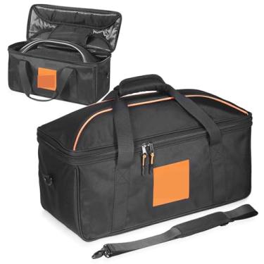 Imagem de YUULNMOP Bolsa para alto-falante compatível com JBL Boombox 4/Boombox 3/2, bolsa portátil de armazenamento de viagem, capa de proteção contra respingos e poeira com alça de ombro ajustável (preto)