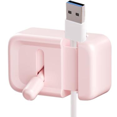 Imagem de Suporte de – Gerenciamento de cabos de mesa com adesivo forte, clipes adesivos magnéticos para gerenciamento de carregador, casa, mesa de cabeceira, escritório, parede,