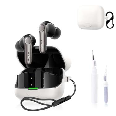 Imagem de Capa para EarFun Air Pro 4+, capa protetora para fone de ouvido NOUKAJU (com mosquetão + cordão + caneta de limpeza) à prova de quedas, arranhões, à prova de choque, capa para EarFun Air Pro 4 Plus