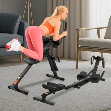 Imagem de Pluggei Select Estação 5 em 1 em Funções Pro - Aparelho Remo Multifunções Abdominal Rosca Simulador Dobrável com Display LED - Home Gym Treino Corpo Inteiro - Preto (Preto)