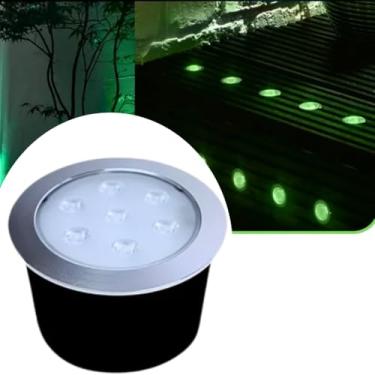Imagem de Kit 5 Balizador Spot De Chão Led 7w Verde Ip67 Bivolt