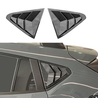 Imagem de TLIFORT Para Subaru Crosstrek 2024 venezianas de janela lateral traseira guarnição de persiana de ventilação de ar, fibra de carbono ABS
