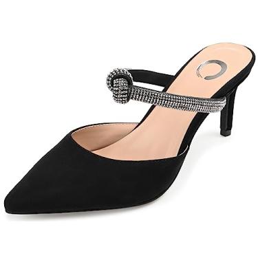 Imagem de Journee Collection Womens Lunna Wide Width Mules Mid Stiletto Pointed Toe Pumps Black 7 Wide Womens US