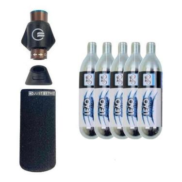 Imagem de Bomba Co2 Elleven Encher Pneus Bike Ciclismo + 5 Cilindros-Unissex