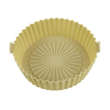 Imagem de Forro de silicone reutilizável para air fryer redondo substituto forros papel manteiga Economia dinheiro Lado disponível Aplicação ampla