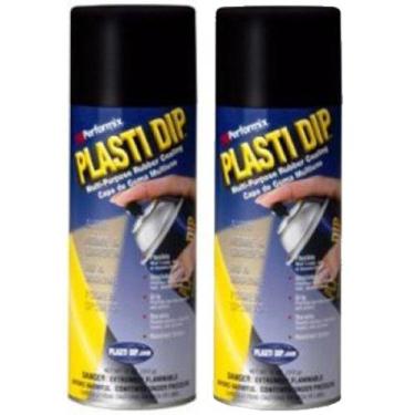 Imagem de Tinta spray Plasti Dip Black 325 ml em aerossol, pacote com 2 unidades