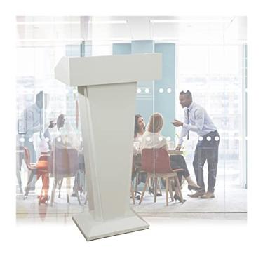 Imagem de Suporte de pódio móvel portátil para escola, igreja e escritório - Púlpito de bancada de leitura amplo para casamentos, conferências e discursos profissionais - altura ajustável e fácil montagem