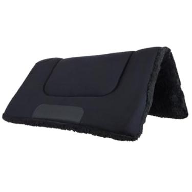 Imagem de Manta para Sela de Cavalo Acolchoada Xadrez – Protetor de Arreio com Espuma Alta Densidade e Feltro (PRETO)