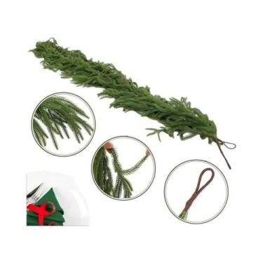 Imagem de Guirlanda De Cipreste Para Decoração De Natal, Folhas De Pinheiro Norf