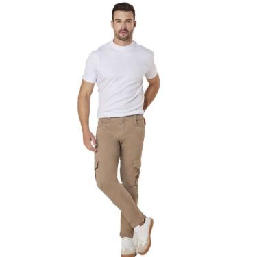 Imagem de Calça Max Denim Cargo Masculino - Marrom