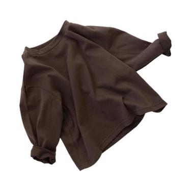 Imagem de Camisetas De Algodão Coreano De Manga Longa Para Bebês Meninos E Menin