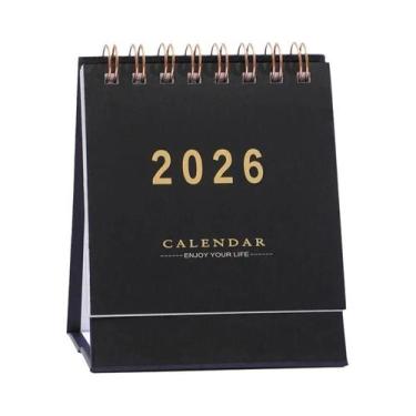 Imagem de Calendário De Mesa Pequeno 2026 Criativo Com Espiral, Planejador Simpl